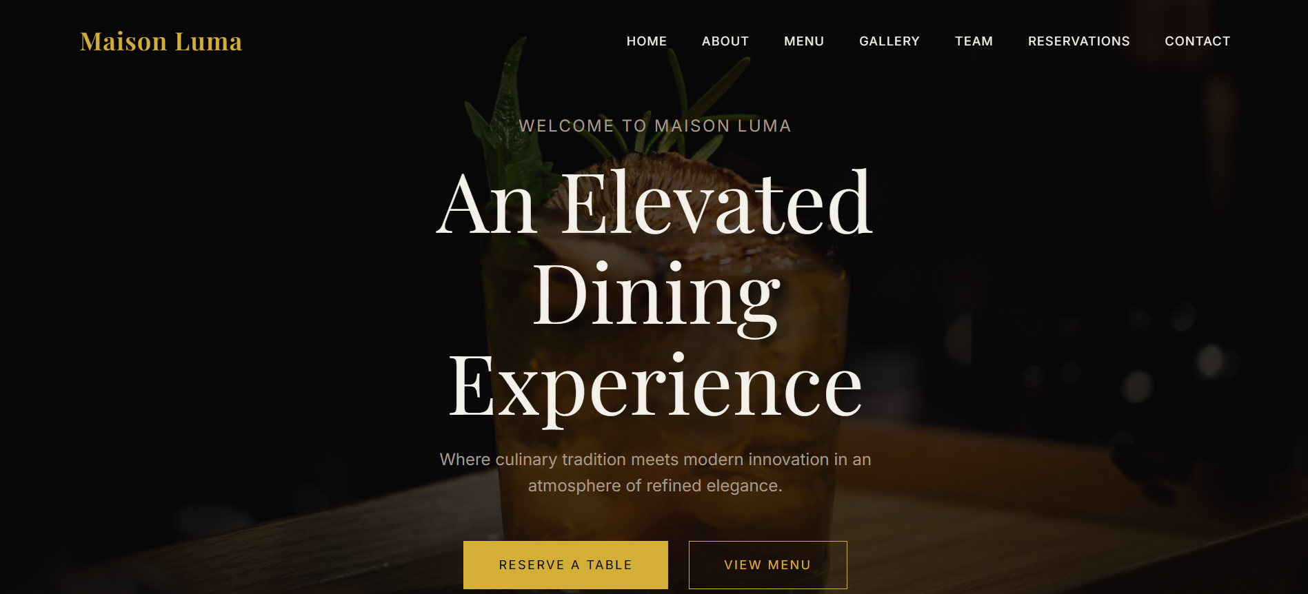 Restaurant Website Design